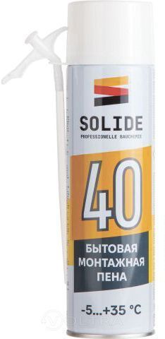 Пена монтажная бытовая всесезонная SOLIDE Foam 40 (500мл) (SL-37025-1)