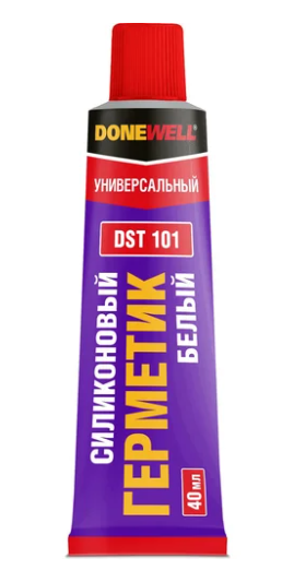 Герметик DoneWell силиконовый универсальный белый 40мл DST-101
