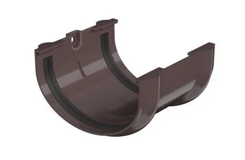 Соединитель желоба, темно-коричневый D-120мм (ТН Оптима)