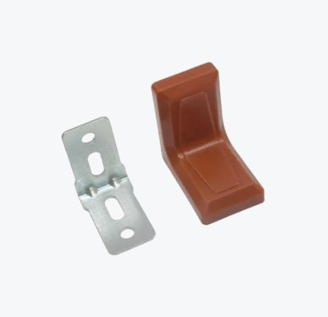 Уголок меб. 26х26 мм цинк с декор. накладкой коричневый (4шт в зип-локе) STARFIX, арт.SMM1-66849-4