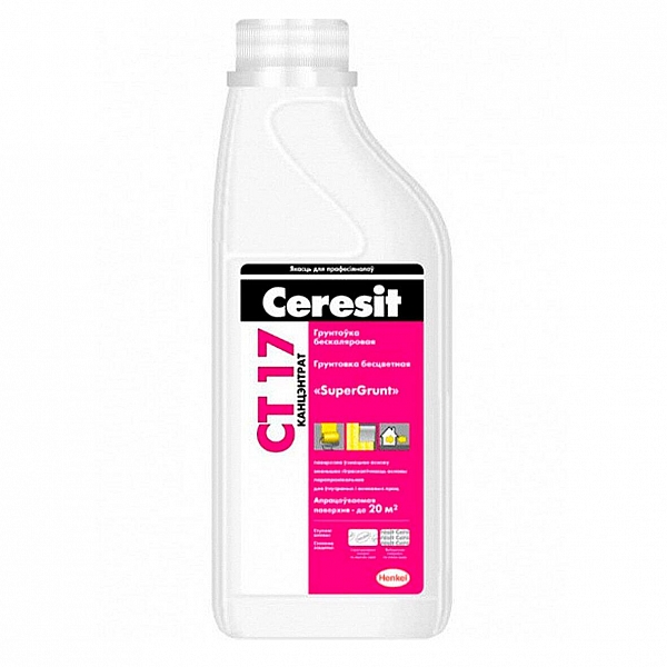 Грунтовка Ceresit CT 17 SuperGrunt бесцветная, 1л