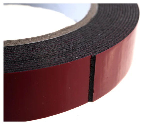 Клейкая лента MATRIX, на вспененной основе, усиленная, двусторонняя, черная, 19 мм х 5 м, 89084