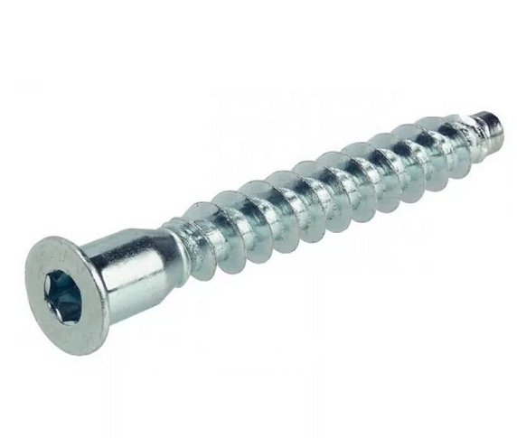 Винт-конфирмат 7*50 цинк шестигр.внутр. (12 шт.)