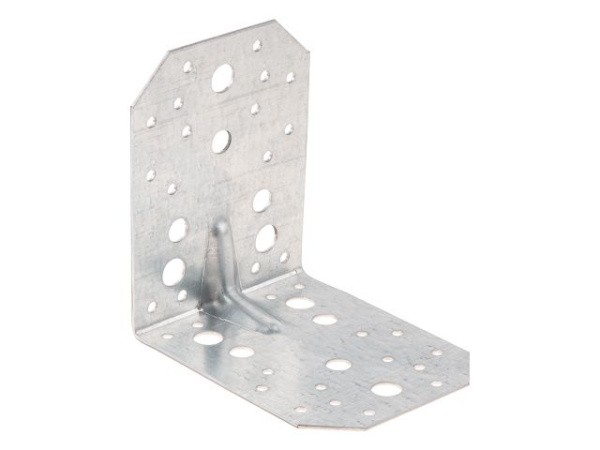 Уголок крепежный усиленный 100х130х130 мм С 2.0 мм белый цинк STARFIX, арт.SMP-48218-1