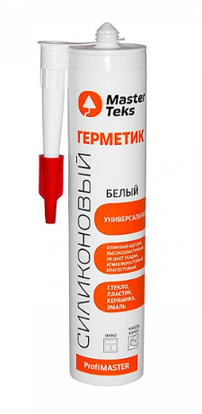 Герметик силиконовый MasterTeks ProfiMaster универсальный,белый,290мл