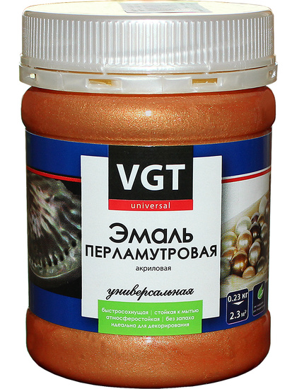 Эмаль ВД-АК-1179 универсальная перламутровая "Бронза" 0,23 кг