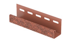 J-планка(ПВХ) кирпич красный