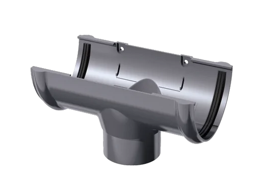 Воронка желоба D125х82, серый, ТН