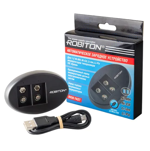 Зарядное устройство для аккумуляторов Robiton 9V90 FAST BL1/БЛ18105