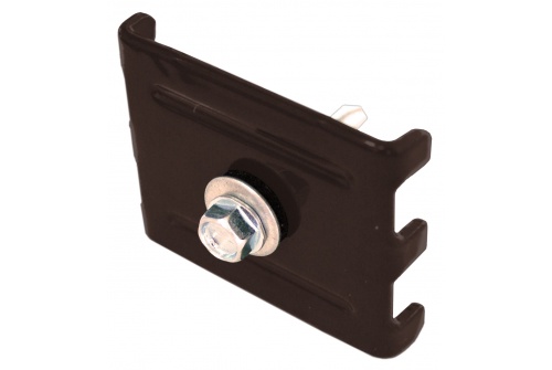 Комплект крепежа (саморез 5,5*32, скоба 40*40, пластиковый вкладыш) RAL 8017