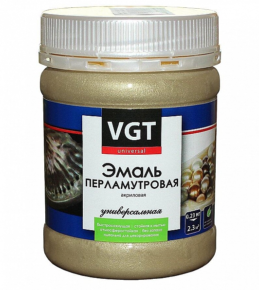 Эмаль ВД-АК-1179 универсальная перламутровая "Золото" 0,23 кг