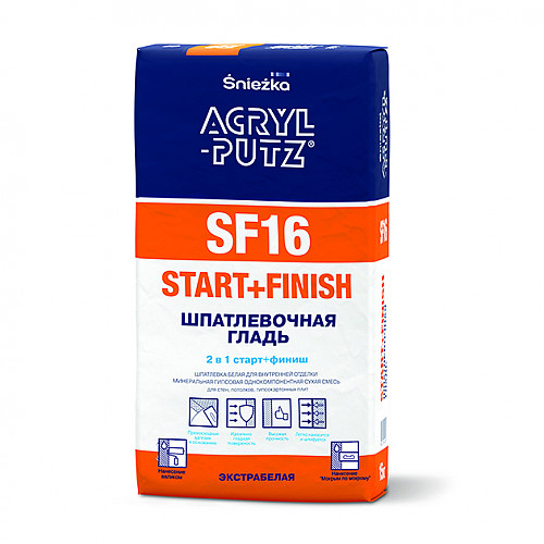 Шпатлевка "Акрил Путц SF16 Старт+Финиш" шпатлевочная гладь 5 кг.