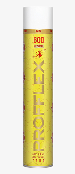 Пена монтажная PROFFLEX 600 ADVANCED бытовая