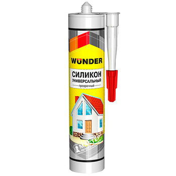 Герметик силиконовый универсальный WUNDER прозрачный 280мл