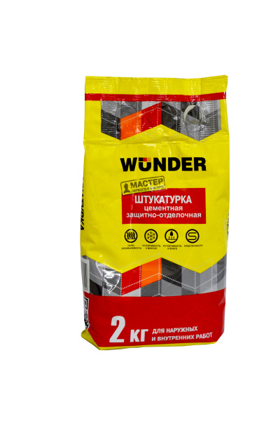 Штукатурка цементная WUNDER защитно-отделочная, 2 кг
