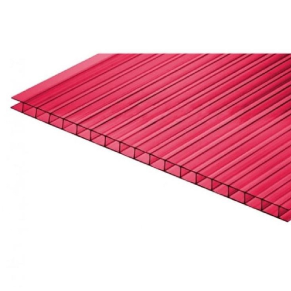 Сотовый поликарбонат 4мм (гранат) TitanPlast T (плотность 0,45 кг/м2), 6м