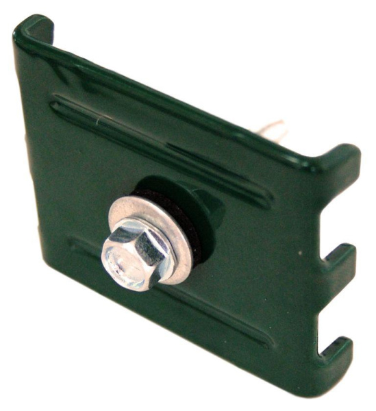 Комплект крепежа (саморез 5,5*32, скоба 40*40, пластиковый вкладыш) RAL 6005