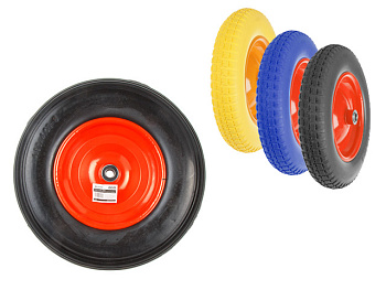 Колесо полиурет. 4,00-8" (подшипн. усил. ф35х16мм, для оси 16х60мм), арт.WB-P208