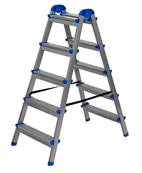 Стремянка 5 ступеней, оцинкованная двухсторонняя П063/5