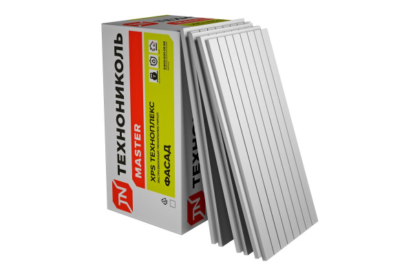 Плита ТЕХНОПЛЕКС XPS (с канавками и шерох.) (ФАСАД) 1180х580х50 S=0,6844м2, плотность=35кг/м3
