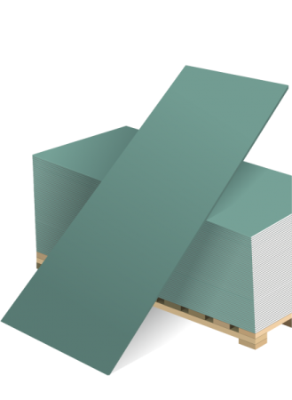 Гипсокартон влагостойкий 12,5х1200х3000 S3,6  лист, KNAUF WUNDER