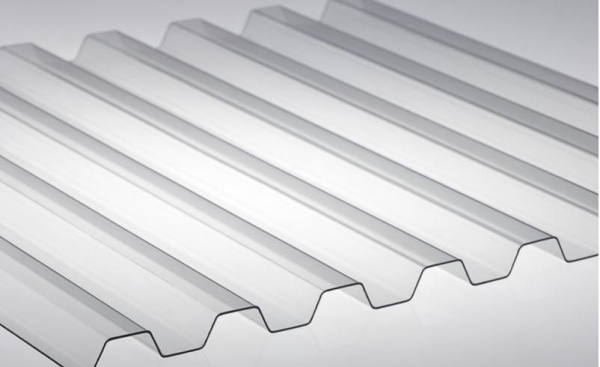 Профилированный поликарбонат МП20(У) 0,8 мм Прозрачный 1,15*2м