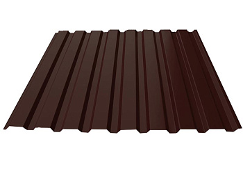 Профильный лист МП 20 (h=1,5м/b=1,15м/толщ.=0,4мм) Пэ-RAL8017 (коричневый) грунт серый