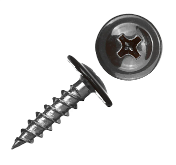 Саморезы прессшайба острые 4,2*19 (7024) темно-серый (30 шт.)