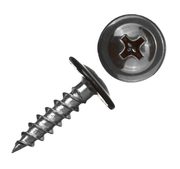 Саморезы прессшайба острые 4,2*19 (7024) темно-серый (30 шт.)