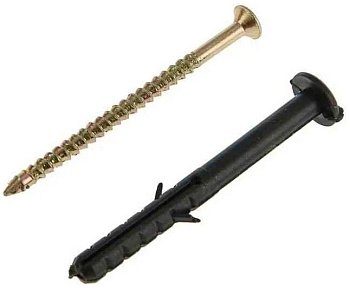 Дюбель быстрого монтажа с гвоздевым шурупом, грибов. 6х40, НЕЙЛОН, ЕКТ (упак/10шт), В009126