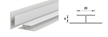Профиль стыковочный для панелей 8мм 3,0м Идеал Ламини, 001-G Белый глянцевый
