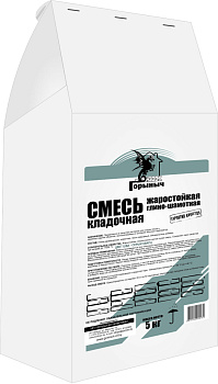 Смесь кладочная жаростойкая глино-шамотная Горыныч (черн.) 5 кг, 02_0398509