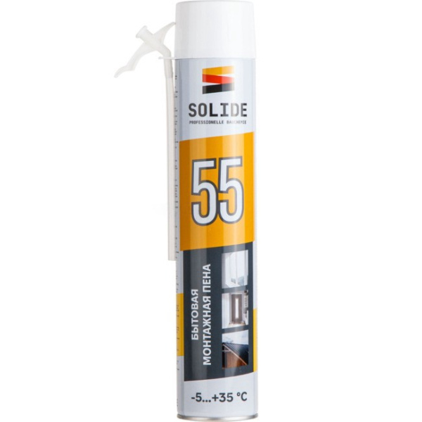Пена монтажная бытовая всесезонная SOLIDE Foam 55 (750мл) (SL-69898-1)