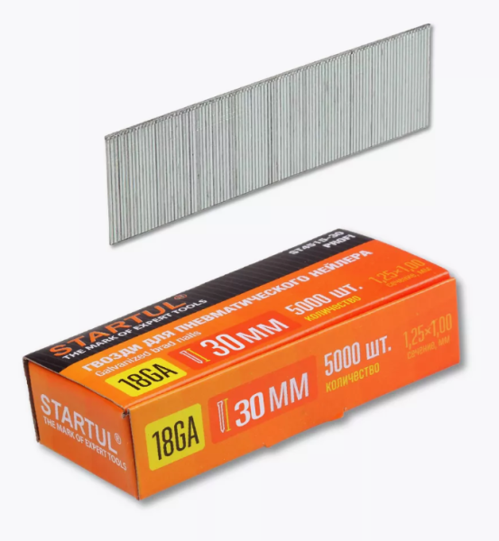 Гвозди тип 18GA 30мм STARTUL PROFI (арт.ST4515-30)