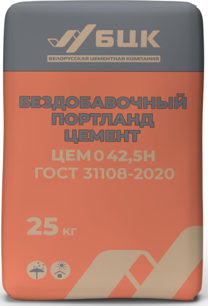 Портландцемент ЦЕМ I 42,5Н/марка 500 (Д0), 25кг