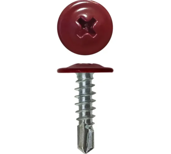 Саморезы прессшайба сверло 4,2*25 винн.-красн. (30 шт.)