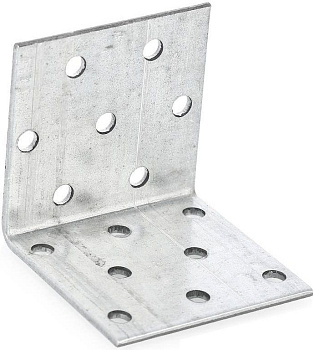 Уголок крепежный равносторонний 50х50х50 мм KUR белый цинк STARFIX, арт.SMP-25937-1