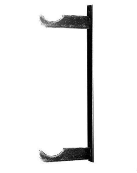 Кронштейн на полосе для чуг. радиатора двойной (Н=500)