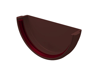Заглушка желоба D120х62 0,45 RAL8017 (коричневый)