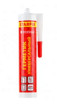 Герметик силиконовый универсальный STARFIX прозрачный, 300 мл, (SM-77769)