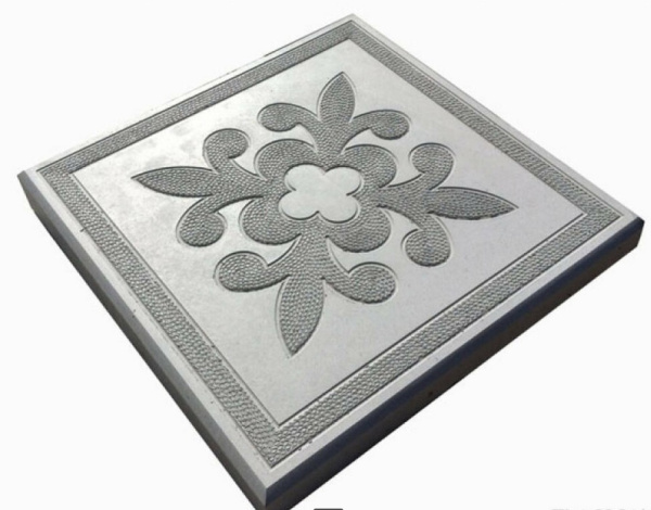 Тротуарная плитка "Цветок" (серая) 30х30х3см