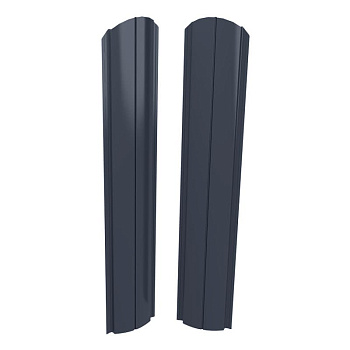 Штакетник "Европланка-Свитязь" 130-Пэ-RAL7024, 1,8м (графитовый) грунт серый