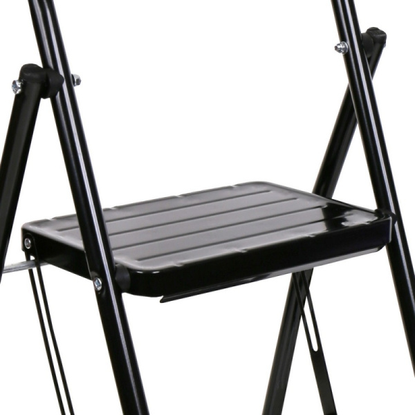 Стремянка с широкими ступенями СМШ2/Ч черный