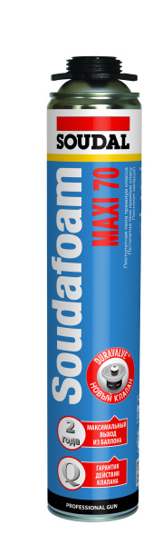 Пена монтажная "SOUDAL" Soudafoam Maxi 70 зимняя, 870 мл