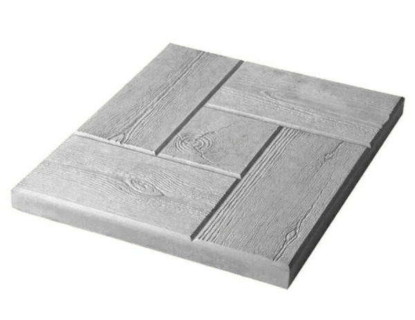 Тротуарная плитка "Доска" (серая) 30х30х3см