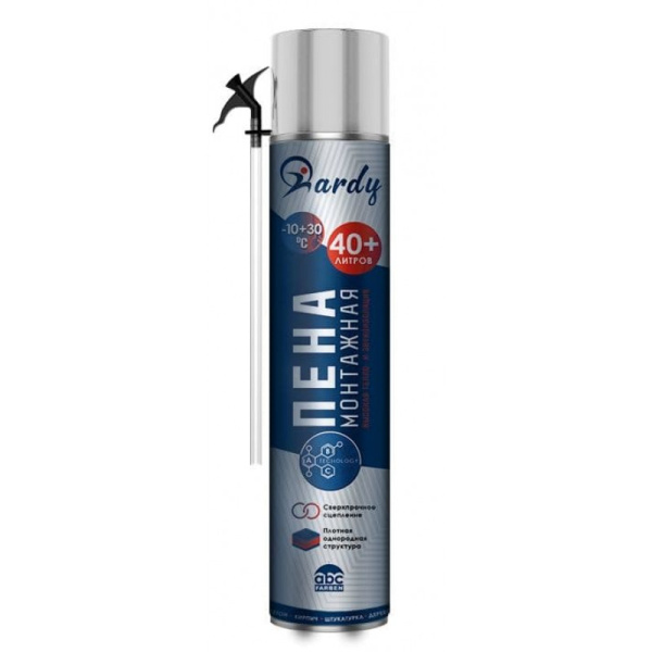 Пена монтажная HARDY 40 бытовая, всесезонная 1000мл A1486Z