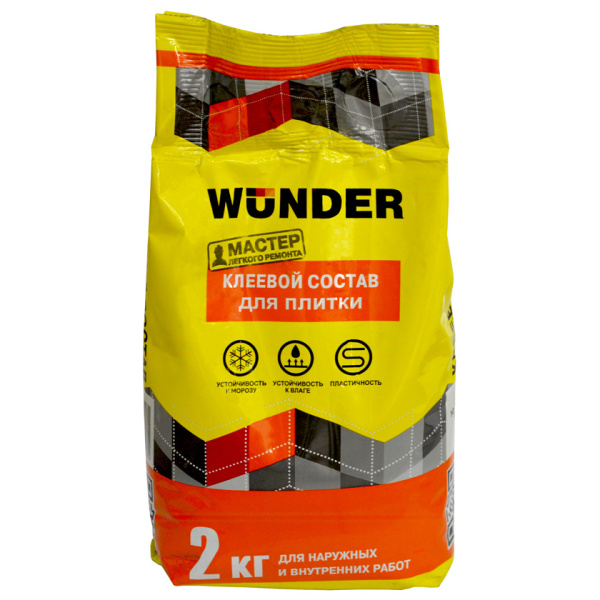 Клей для плитки WUNDER универсальный 2 кг.