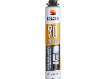 Пена монтажная всесезонная профессиональная 750 мл SOLIDE Foam Pro Plus 70