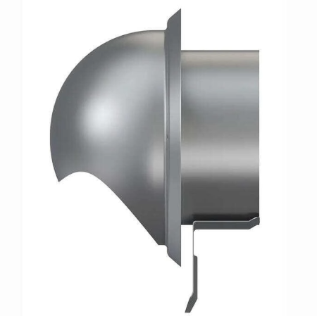 Выход стенной вентиляционный вытяжной металлический с фланцем D100мм ERA