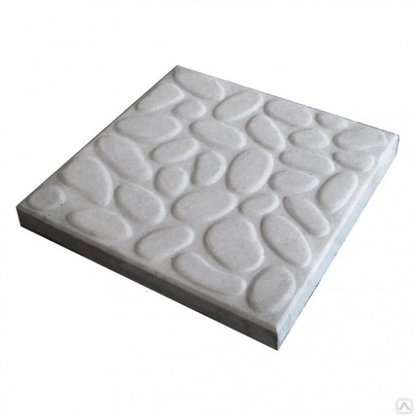 Тротуарная плитка "Галька" (серая) 30х30х3см